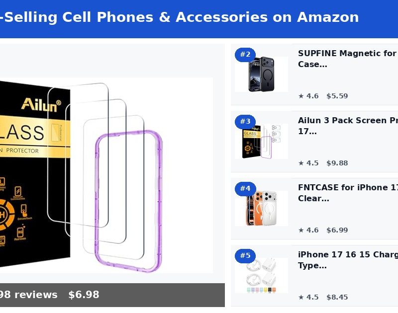 Top 5 Best-Selling Cell Phones & Accessories on Amazon (May 2026)